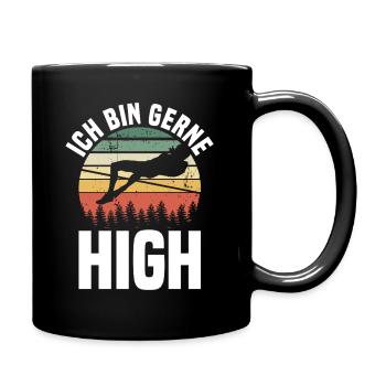 High Jump - I like to be high - Full Colour Mug - black - Right