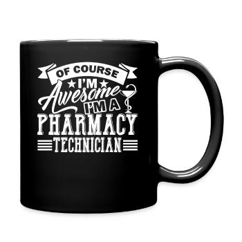 Pharmacy Technician Awesome - Full Colour Mug - black - Right