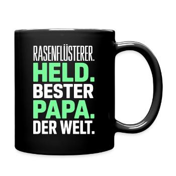 Lawn Whisperer Hero Meilleur papa Jardinier du monde Pelouse - Mug uni - noir - Droite