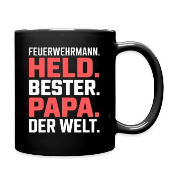 Firefighter Hero Best Dad World Firefighter Dad - Full Colour Mug - black - Right
