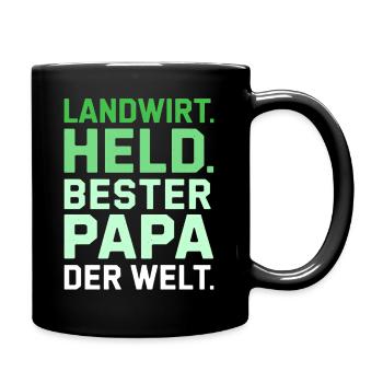 Landwirt Traktor Bester Papa Welt Vater Vatertag - Tasse einfarbig - Schwarz - Rechts