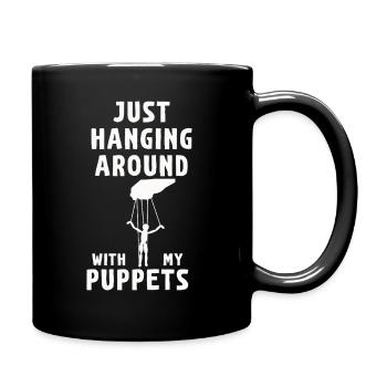 Puppetry Puppeteer Puppet Puppets - Full Colour Mug - black - Right