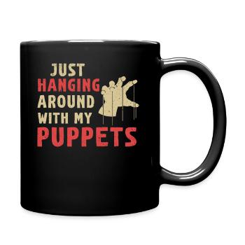 Puppetry Puppeteer Puppet Puppets - Full Colour Mug - black - Right