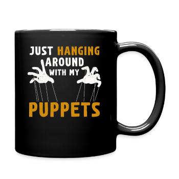 Puppetry Puppeteer Puppet Puppets - Full Colour Mug - black - Right