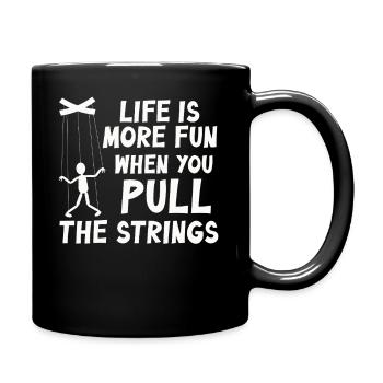 Puppetry Puppeteer Puppet Puppets - Full Colour Mug - black - Right