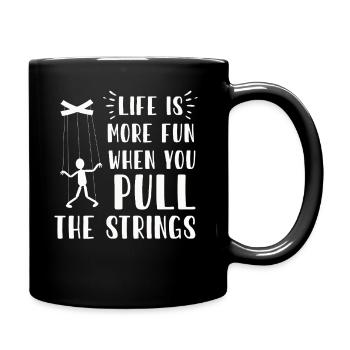 Puppetry Puppeteer Puppet Puppets - Full Colour Mug - black - Right