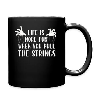 Puppetry Puppeteer Puppet Puppets - Full Colour Mug - black - Right