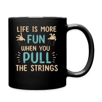 Puppetry Puppeteer Puppet Puppets - Full Colour Mug - black - Right