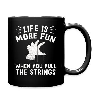 Puppetry Puppeteer Puppet Puppets - Full Colour Mug - black - Right