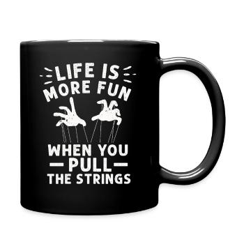 Puppetry Puppeteer Puppet Puppets - Full Colour Mug - black - Right