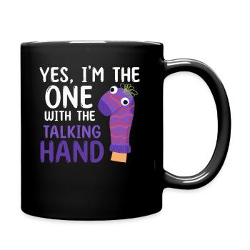 Puppetry Puppeteer Puppet Puppets - Full Colour Mug - black - Right