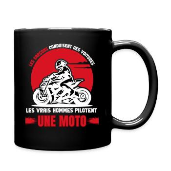 Vrai homme motard - Mug uni - noir - Droite