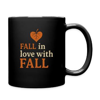 Fall in love with autumn - Full Colour Mug - black - Right