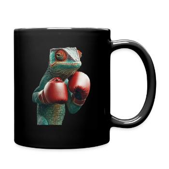 Chamäleon - Tasse einfarbig - Schwarz - Rechts