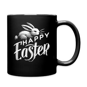 Easter Bunny Retro Look Happy Easter - Full Colour Mug - black - Right