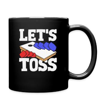 Cornhole Player Let’s Toss Jeu amusant - Mug uni - noir - Droite