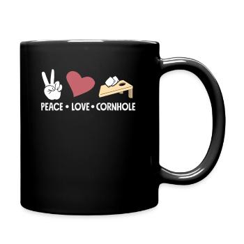 Peace Dear Cornhole Players - Full Colour Mug - black - Right