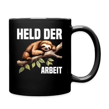 Held der Arbeit - Tasse einfarbig - Schwarz - Rechts