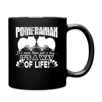 Pomeranian It's A Way Of Life - Full Colour Mug - black - Right