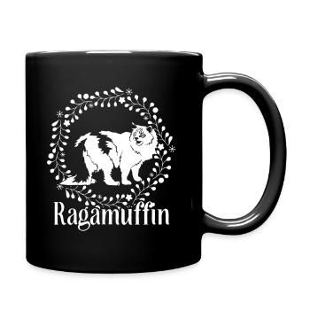 Ragamuffin Cat Vintage Retro - Full Colour Mug - black - Right