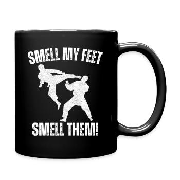 Cool Karate Gift Funny Smell My Feet Karate - Full Colour Mug - black - Right