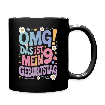 9. Geburtstag Mädchen Das Ist Mein 9. Geburtstag - Tasse einfarbig - Schwarz - Rechts