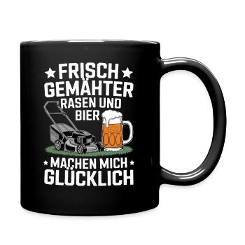 Freshly Mowed Lawn Beer Happy Father's Day Man - Full Colour Mug - black - Right