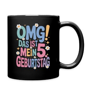 5. Geburtstag Mädchen Das Ist Mein 5. Geburtstag - Tasse einfarbig - Schwarz - Rechts