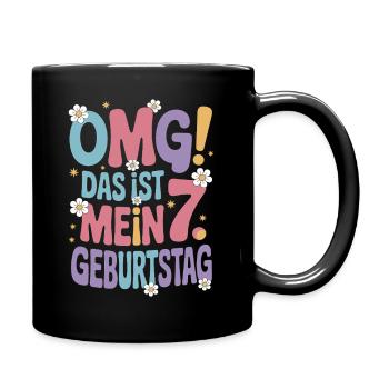 7. Geburtstag Mädchen Das Ist Mein 7. Geburtstag - Tasse einfarbig - Schwarz - Rechts