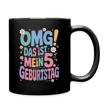 5. Geburtstag Mädchen Das Ist Mein 5. Geburtstag - Tasse einfarbig - Schwarz - Rechts