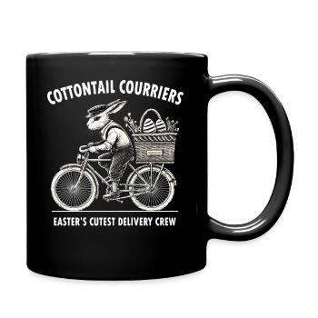 Lapin de Pâques Rétro Vintage Style Cottagecore - Mug uni - noir - Droite