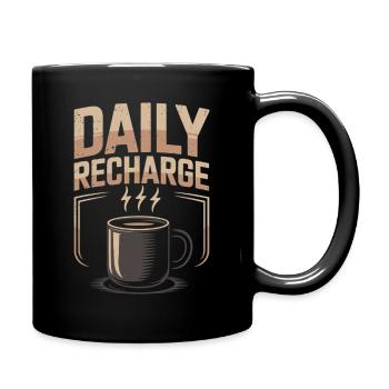 Café - Rituel matinal avec style - Mug uni - noir - Droite