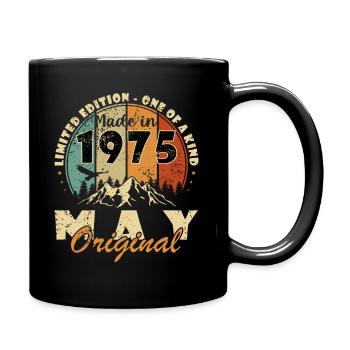Né(e) en mai 1975 Anniversaire de mai 1975 - Mug uni - noir - Droite