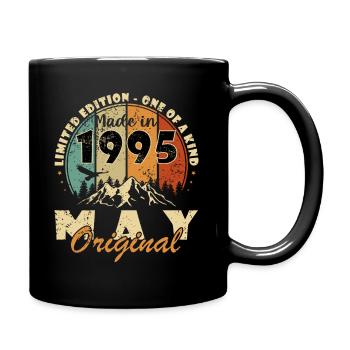 May 1995 Vintage Birthday Vintage Retro - Full Colour Mug - black - Right