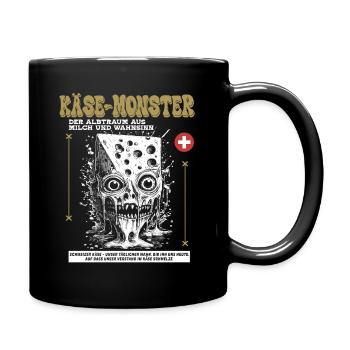 Schweizer Kult Shirt: Wahnsinn & Heimat - Tasse einfarbig - Schwarz - Rechts
