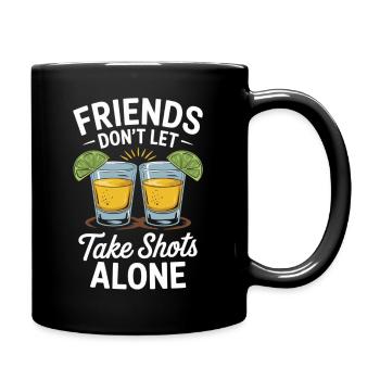 Les amis et la tequila - Mug uni - noir - Droite