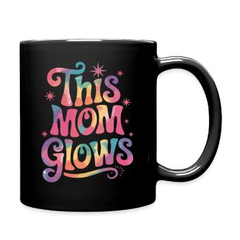 Proud mom with glow effect - Full Colour Mug - black - Right