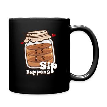 Kombuch-Ya! Lustiges Kombucha-Liebhaber-Design - Tasse einfarbig - Schwarz - Rechts