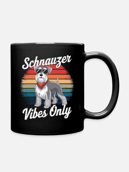Cool Schnauzer Shirt - Full Colour Mug - black