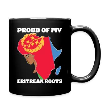 Stolz Auf Meine Eritreischen Wurzeln - Tasse einfarbig - Schwarz - Rechts