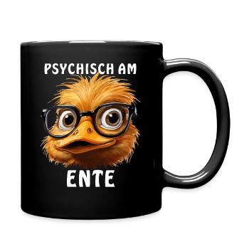 DUCK PSYCHICALLY ON THE DUCK - Full Colour Mug - black - Right