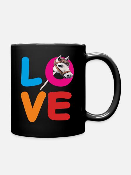 LOVE STECKENPFERD - Tasse einfarbig - Schwarz