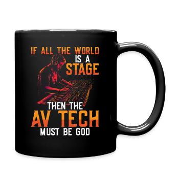 AV-Technik AV-Techniker Audiovisueller Techniker - Tasse einfarbig - Schwarz - Rechts