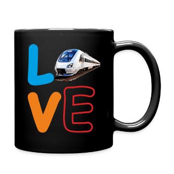 LOVE TRAIN TRAIN - Full Colour Mug - black - Right