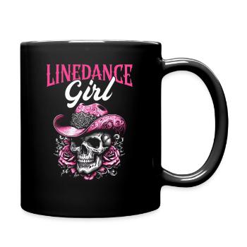Line Dance Liebhaber Cowboy Line Dancer - Tasse einfarbig - Schwarz - Rechts