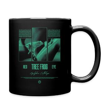 Rotäugiger Laubfrosch Regenwald Amphibie - Tasse einfarbig - Schwarz - Rechts