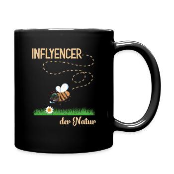 Bienen die Inflyencer - Tasse einfarbig - Schwarz - Rechts
