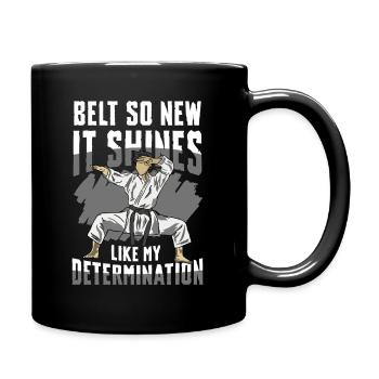 Ceinture aussi neuve qu’elle brille comme la mienne - Mug uni - noir - Droite