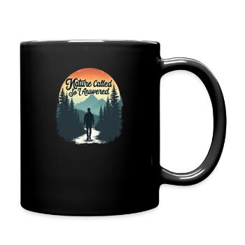 Nature Called Hiker Landscape - Full Colour Mug - black - Right