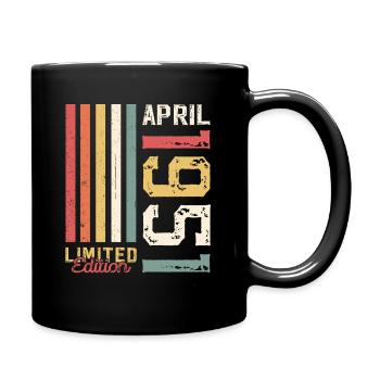 75e anniversaire Original Avril Né en 1951 - Mug uni - noir - Droite